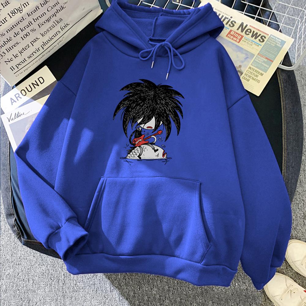 The Cure Robert Smith Hoodies Cartoon Casual Long Sleeve Mens Sweatshirts Printing Clothes Graphic Pullovers