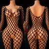 Green Crotchless Bodystocking For Women Transparent Sexy Lingerie Sexiest Bodysuit Erotic Costumes Black Full Body Stockings
