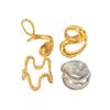 New style open geometric ring set niche light luxury line design versatile plain ring ring woman
