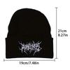 Warme Damen- und Herren-Wintermützen Gothic Street Punk Gestrickt Modisch Warm Ausgehen Winddicht Trendiges Design Einfarbig