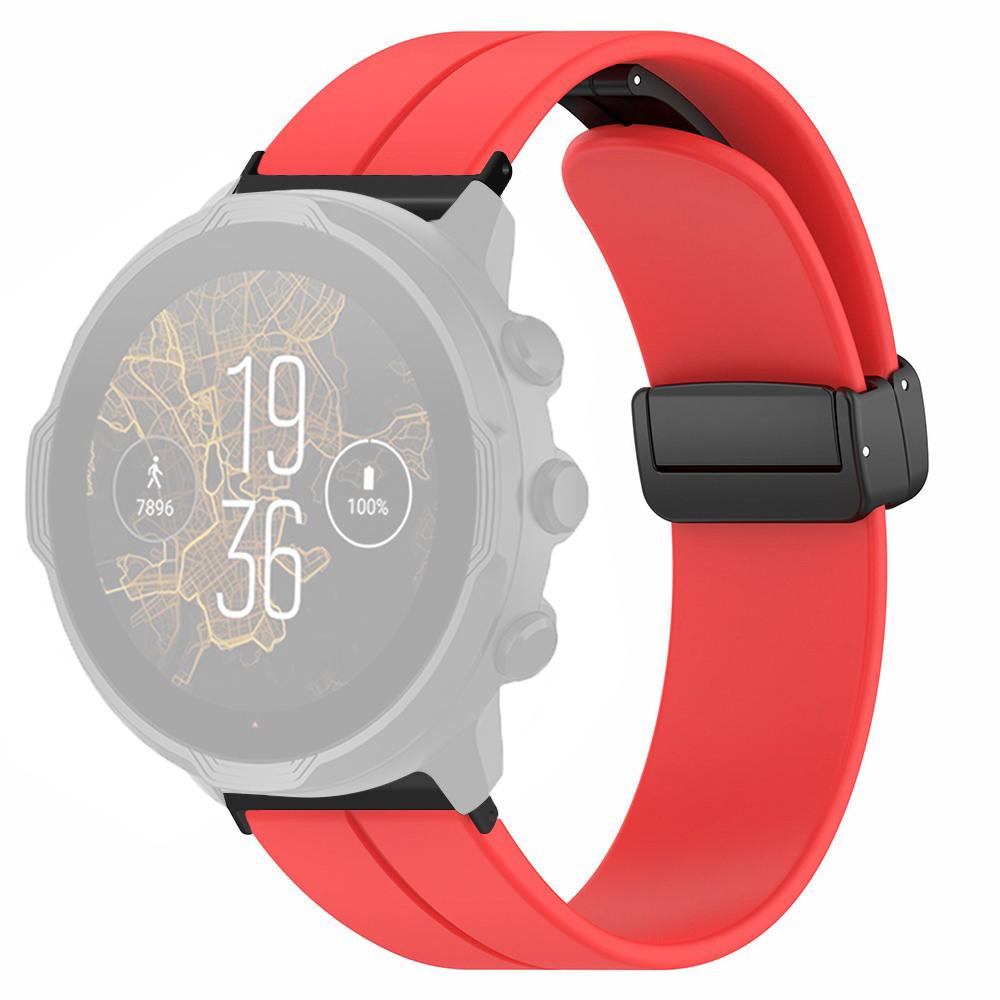 

Для Suunto Spartan Sport Wrist HR Baro/Suunto 7 Ремінець 24 мм Силіконовий Ремінець для Годинника (Товстий весняний бар) Red