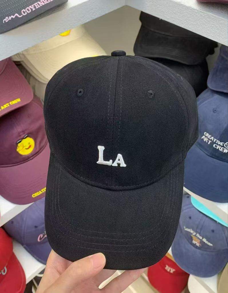 Laenis letter embroidered baseball cap men and women sunscreen sunshade cap black burgundy gray white