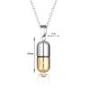 Stainless Steel Jewelry Cross Capsule Medicine  Pills Pendant Cremation Urn Necklace for Ashes Bottle Pendant for Ash Jewelry