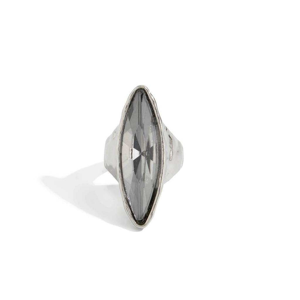 Salircon Minimalist Acrylic Rhinestone Open Rings Women Korean Fashion Geometry Adjustable Knuckle Ring Party Jewelry Accessory