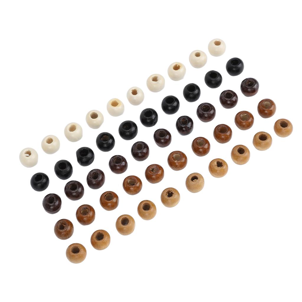 50 Stück Holz Bartperlen DIY Elegante Dreadlocks Perlen Anhänger für Haarflechten Armband Halskette