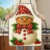 A Christmas Snowman Apron, Perfect for Home Kitchens, Ideal for Baking And Cooking, Makes a Great Gift for Couples, Featuring a Dreamy Design with Hol