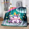 Cartoon Cute Unicorn Soft Plush Blanket,Children's Flannel Blanket Throw Blanket for Living Room Bedroom Bed Sofa Picnic Cover