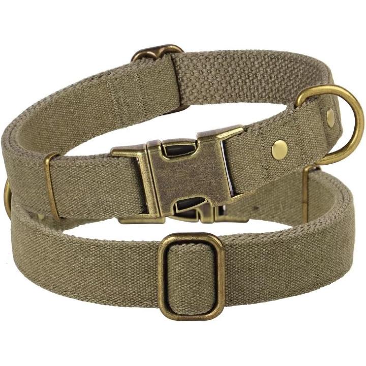PET ARTIST Dog Collar for Large Dogs, Soft Padded Premium Nylon Dog Collar with Quick Release Metal Buckle, Durable & Adjustable Pet Collars for Boy