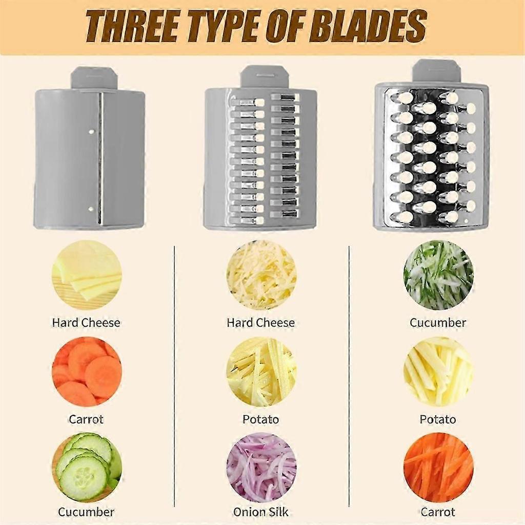 Electric Cheese Grater,Multifunctional Electric Slicer,Vegetable Slicer, Salad Maker,Food Processor Less