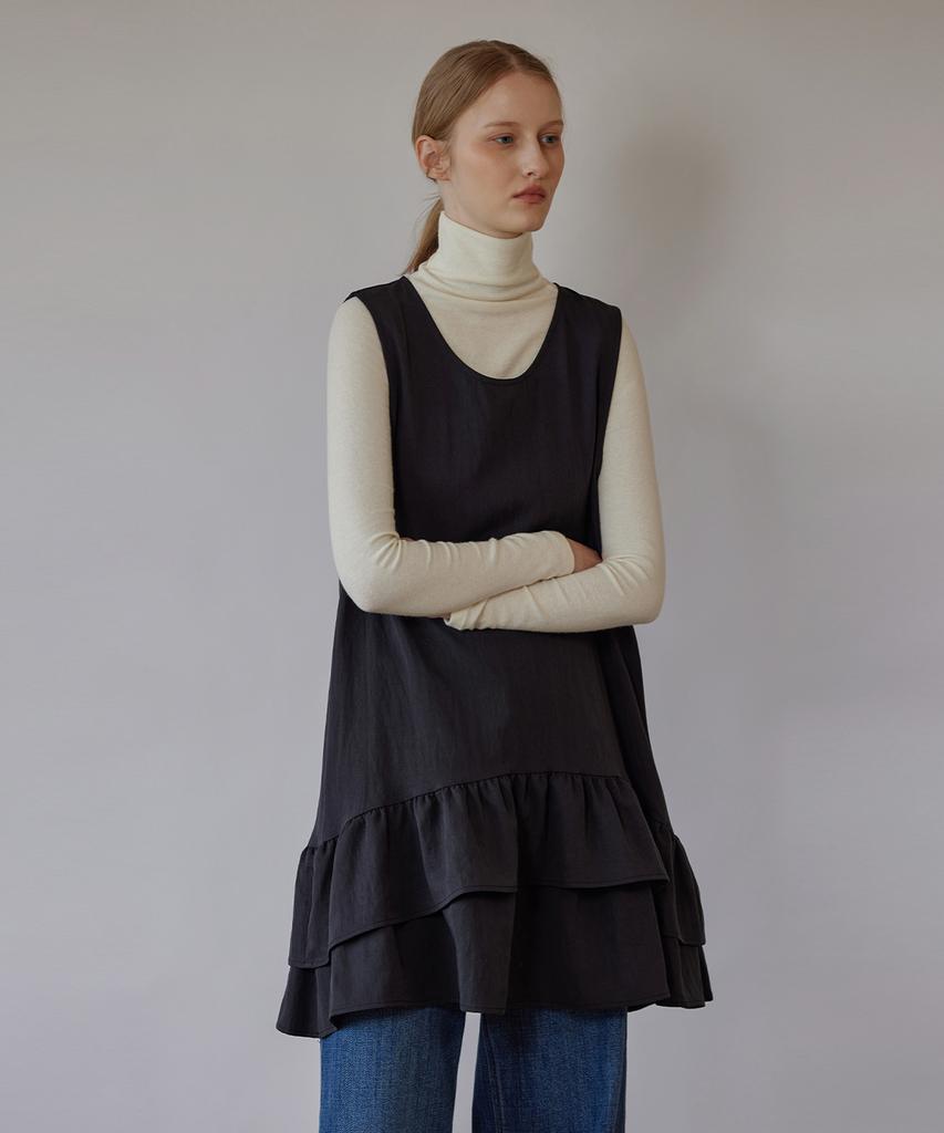 Kwinseulaebis Double Shirring Tiered Sleeveless Dress