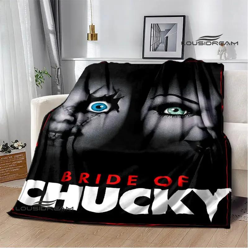 Horror movie Cult of Chucky Flange Warm blanket Soft and comfortable blanket picnic bed linings birthday gift