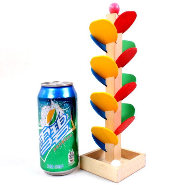 Colorful Wooden Marble Run and Bead Game Toy for Kids