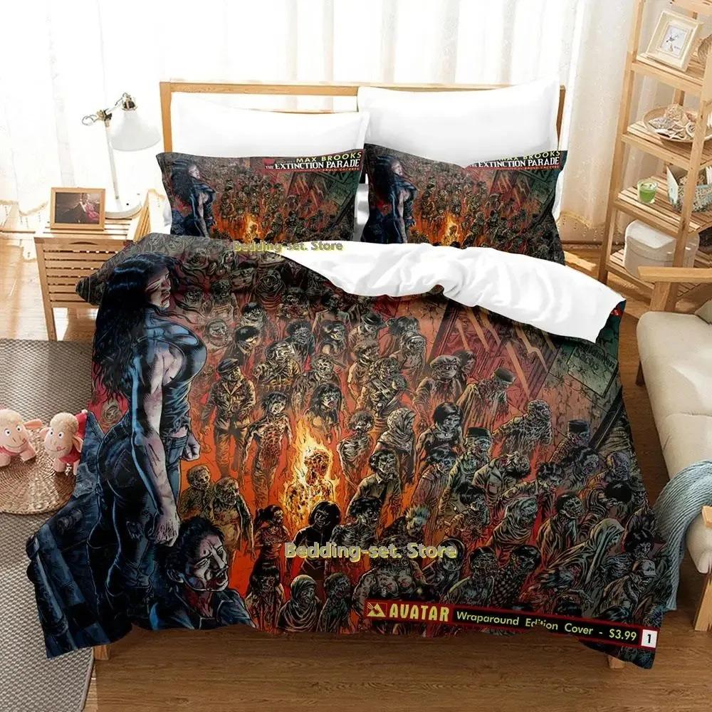 Comics Extinction Parade Bedding Set Cartoon Anime Three-Piece Set Adult Kid Bedroom Duvetcover Sets Funda Cama Infantil