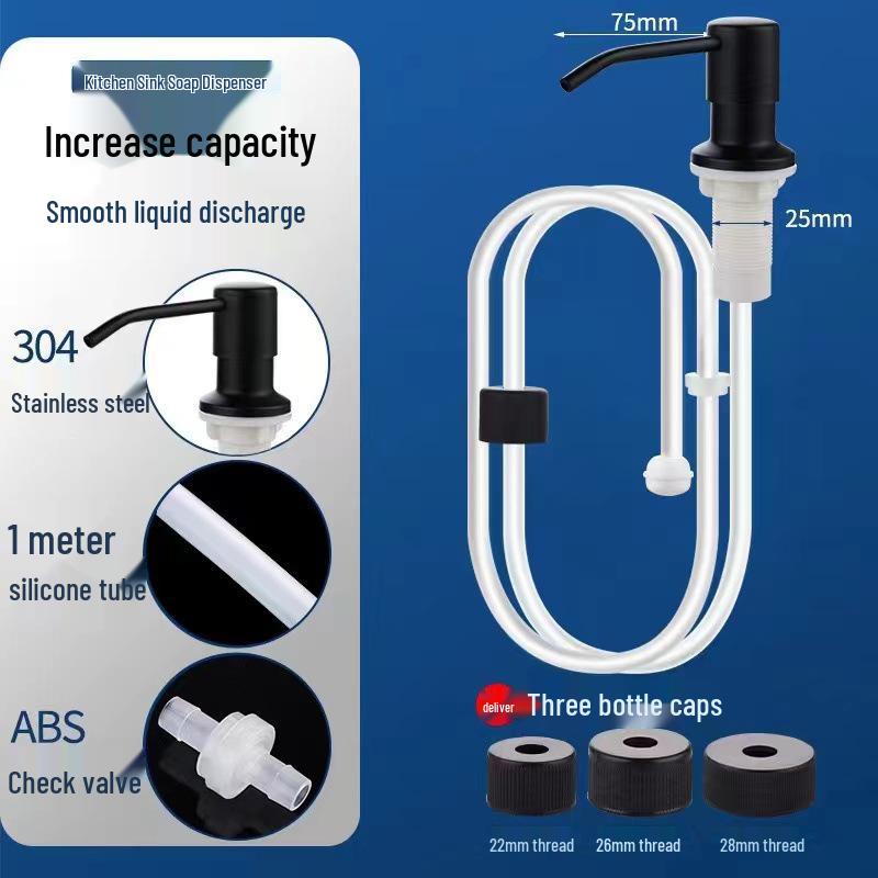 Extended Height Kitchen Sink Soap & Detergent Dispenser for Vegetable and Dish Washing