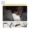 HOMLLY LED Neck Reading Light with 1800mah Rechargeable Battery In 3 Adjustable Colors & Brightness