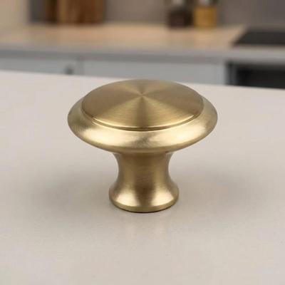Golden Color Cabinet Drawer Handle Small Size Modern Design Single Hole Handle Minimalist Style Round Shape Furniture Handle
