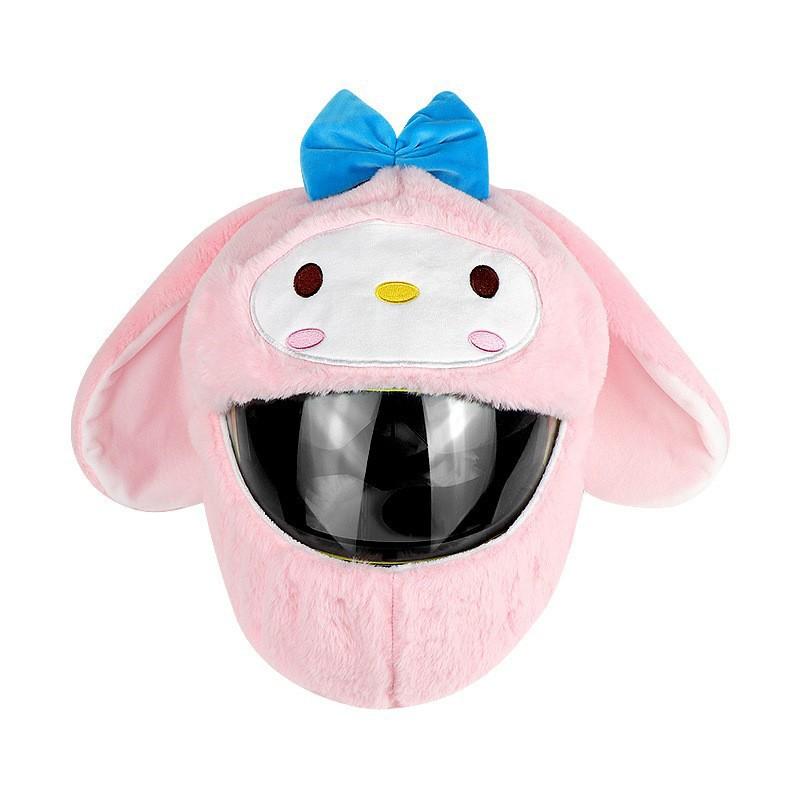 Fleece Motorcycle Balaclava Hood Men Women Windproof Warm Face Cover With Cartoon Animal Design