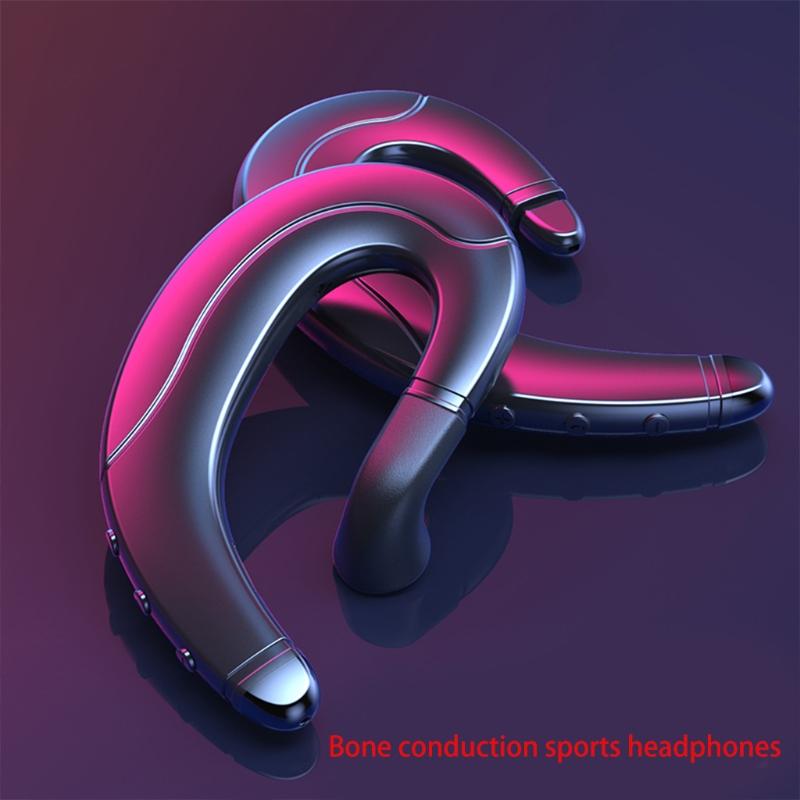 Stereo Ear Hanging Earbud Waterproof Wireless Active Noise Cancellation Earphones Mic Hifi Heavy Bass Sports Running