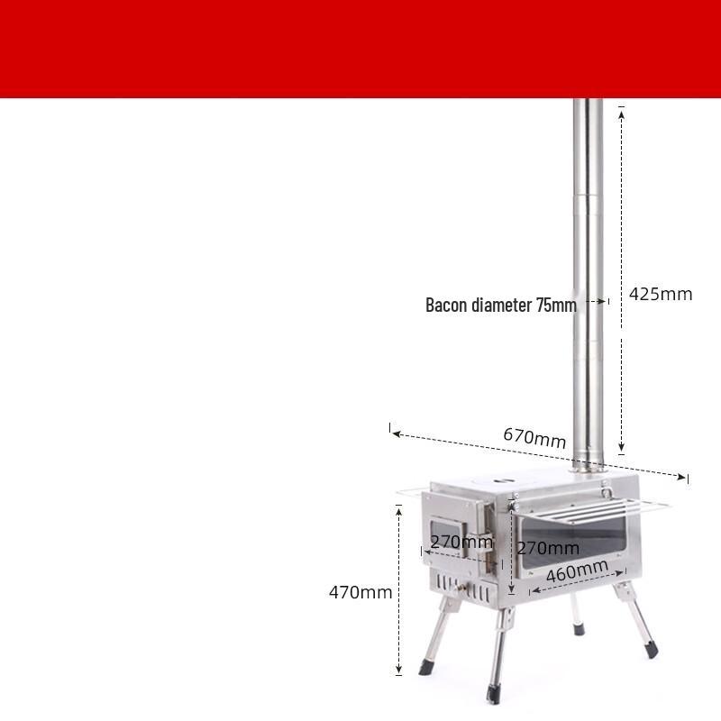 Large Camping Tent Wood Stove