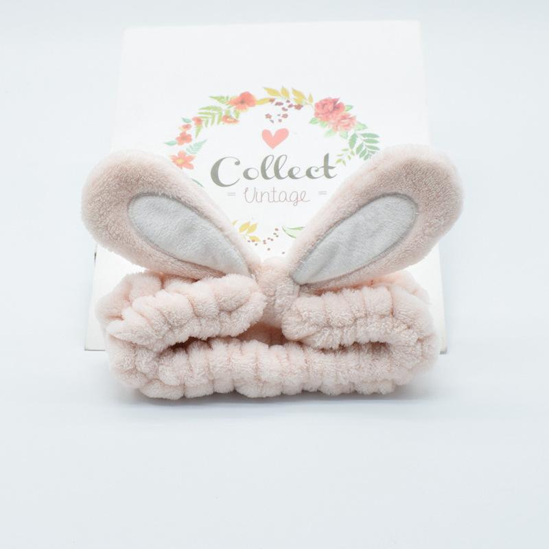 Cute Bunny Ears Women's Headband for Makeup Yoga Skincare Spa & Shower Soft & Funny for Washing Face
