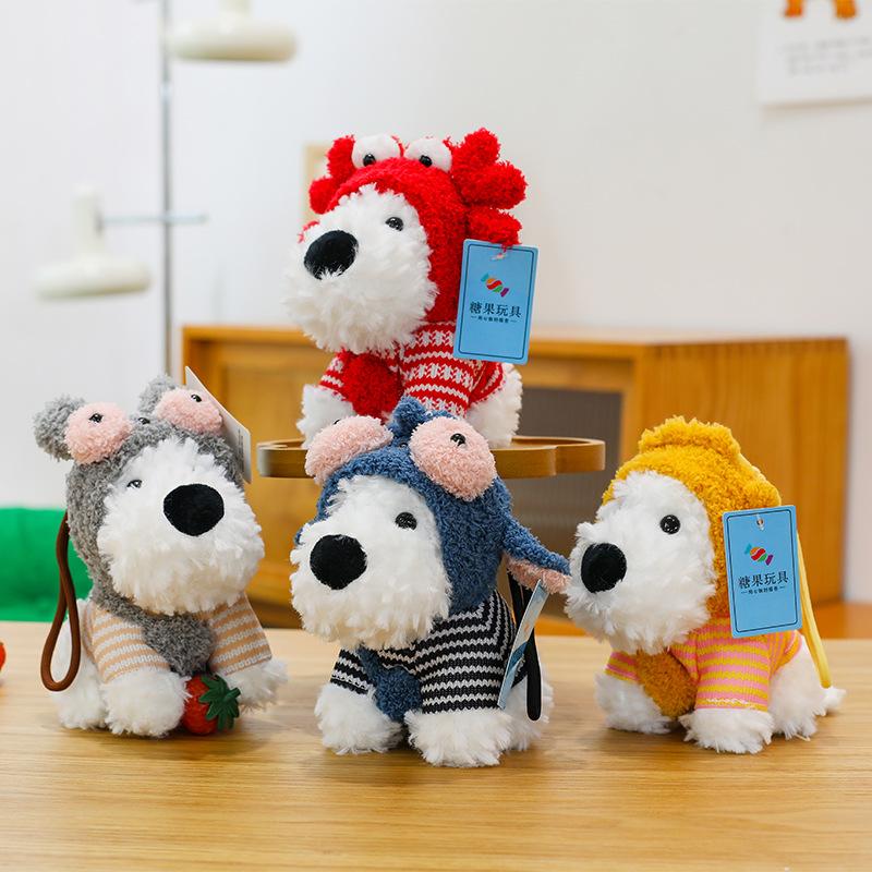 Variety West Highland Dog Plush Toy Cute Clothing Puppy Pendant Doll Bag Accessories Keychain