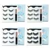 Mink Magnetic Eyelashes Waterproof Lasting Three Pairs Self-adhesive Eyeliner Tweezers Thick Magnet Lashes Magnetic Eyeliner Set