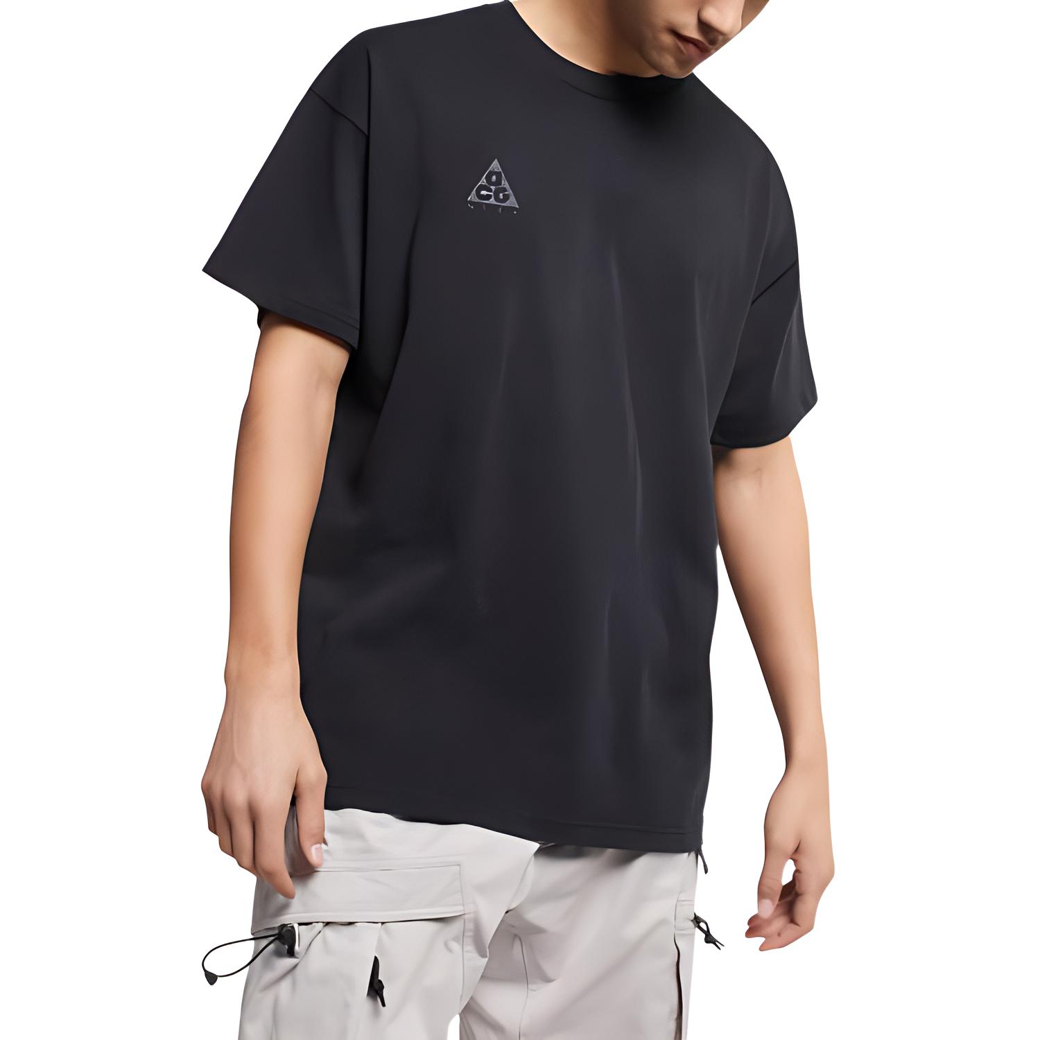 Nike T Shirts Men s Black Crew Neck Moderate BQ7343-010 S