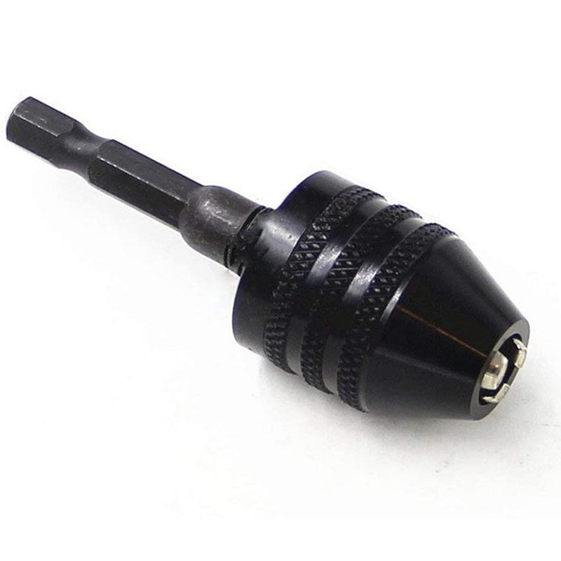Quick Change Keyless Drill Bit Chuck Hex Shank Adapter Converter Tool