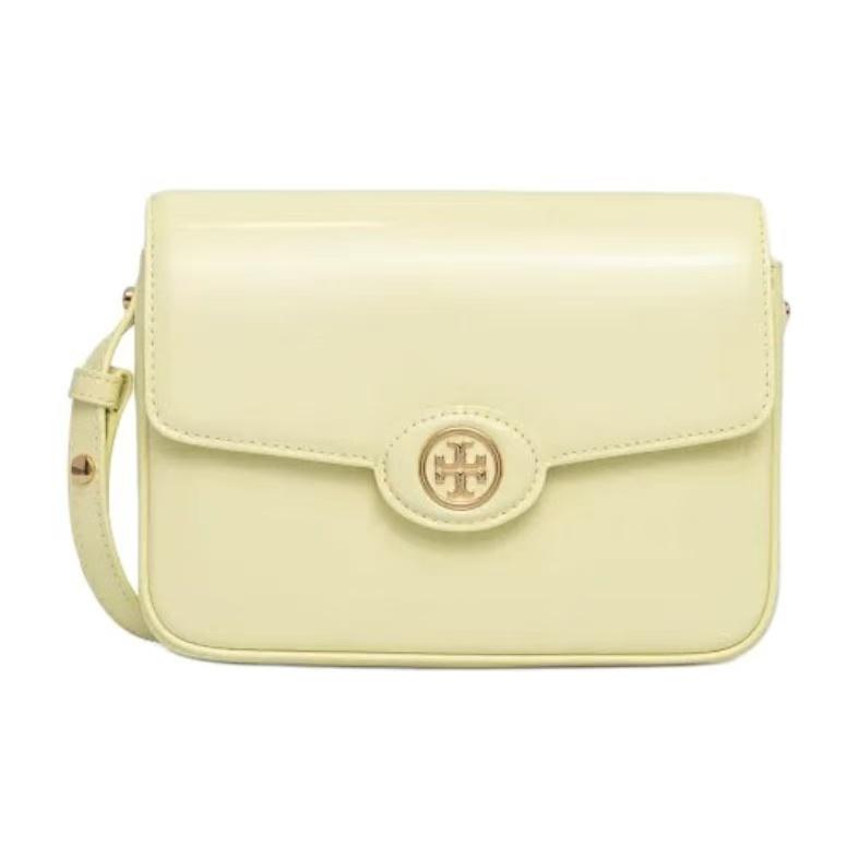

Tory Burch Robinson Logo Patent Leather Shoulder Crossbody Handbag Women Handbags Yellow 143122-701 Basic Set (Bag+Dust Bag)