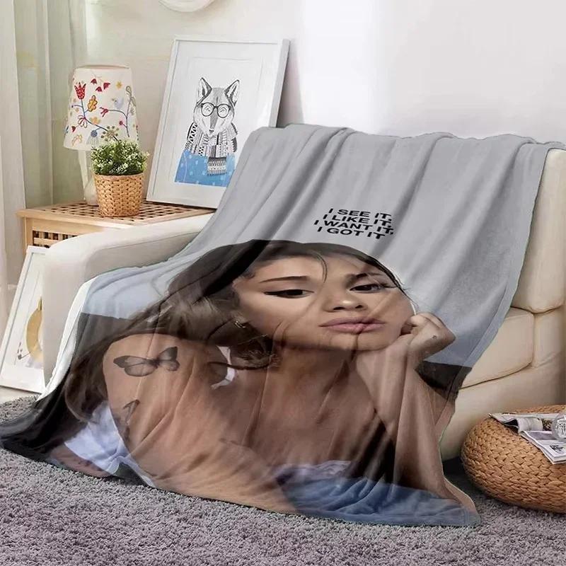 2026 A-Ariana Grande Fashion Singer Soft Blankets,Keep Warm Throw Blanket Comfortable Blanket For Picnic Beds Sofa Home Bedroom
