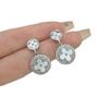 High-Quality Geometric Zircon Shell Stud Earrings: Elegant, Versatile Women's Fashion Jewelry