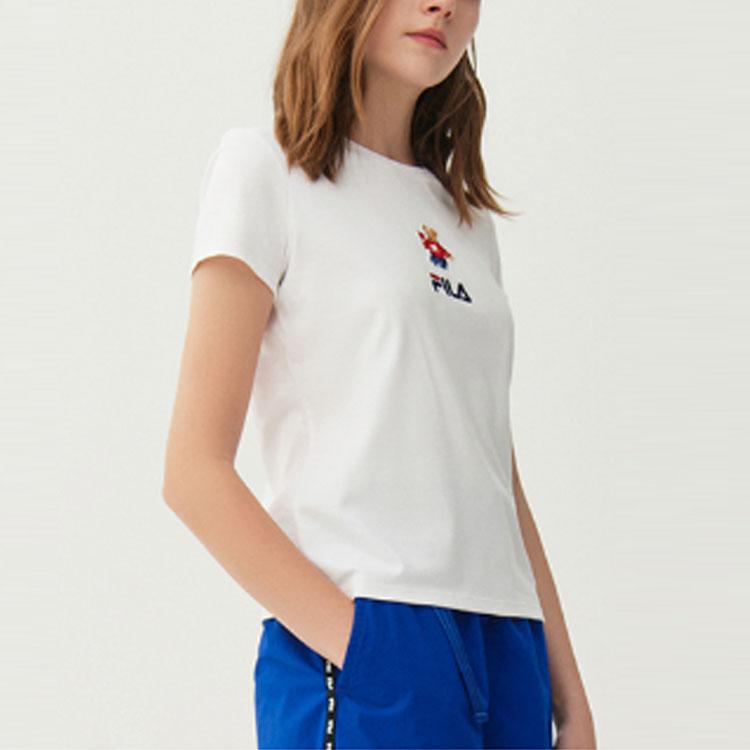 New FILA T Shirts Women's White F11W118152FWT