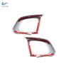 ABS Carbon Texture 2pcs Car Accessories Steering Wheel Button Frame Cover Trim For Land Rover Range Rover Evoque 2011 -