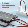 PISEN 3-in-1 Braided Fast Charging Cable for Apple & Huawei Devices