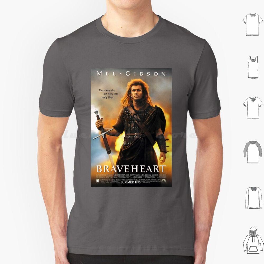 T-shirt Braveheart Cotone Uomo Donna Stampa DIY Wallace Braveheart Mel Scozia Altopiani William Wallace Ogni Uomo Muore