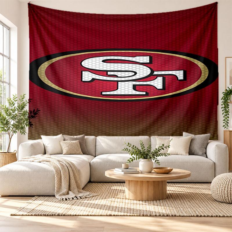 San Francisco 49ers Wall Tapestry, Soft Fabric Wall Hanging, Decorative Backdrop For Bedroom Home Wall Art