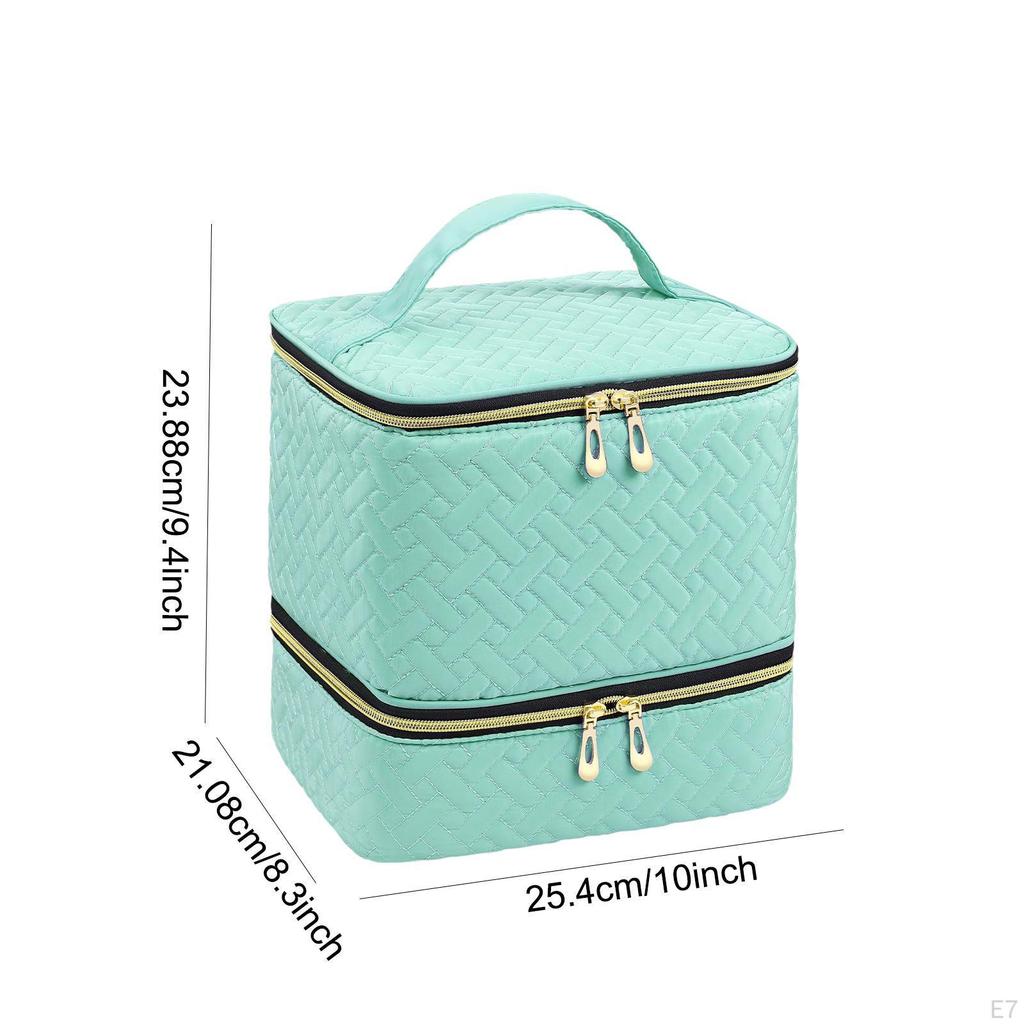 Compact Nail Polish Holder for 30 Bottles and Lamp, Travel-Friendly Design