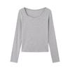 La Chapelle Women's U-Neck Long Sleeve Knitted Base Layer