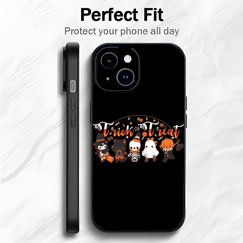 Cartoon Halloween Ghost Black Soft Phone Case Phone Case Soft Packaging Lightweight For iPhone17 16 15 14 13ProMax