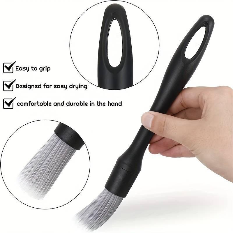 4Pcs/set Car Interior Cleaning Brush Detail Cleaning Brush Tire Brush Soft Bristle Brush Car Wash Tool Gap Brush