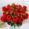 Mini Real Happy Flower 18 Heads Crystal Grass Bouquet New Rose Flowers Decorative Home Decorative