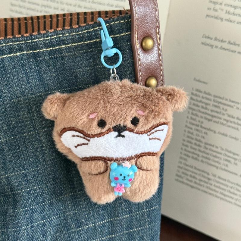 1pcs Cute Cartoon Plush Keychain Creative Fashion Pendant Simple All-matching Bag Decoration Accessorie