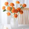 26" Artificial Peonies Flowers with Long Stems Faux Silk Peony Arrangement Bouquet with 2 Heads Full Blooms And 1 Bud for Wedding Centerpiece Party