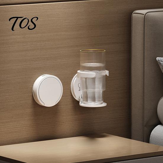 Wall Mounted Beverage Rack 2PCS Foldable Cup Holder, Space Saving Adhesive Drink Compact Travel Stand Stable for Coffee Mugs Water Bottles And