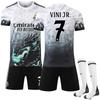 Set Divisa da Calcio, Maglia da Calcio a Maniche Corte e Pantaloncini Kit Sportivo per Allenamento, Partite e Attività di Squadra