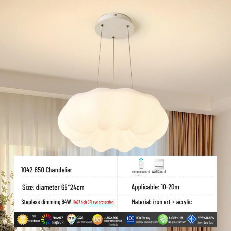 Cloud Chandelier: LED Full Spectrum Ceiling Lamp for Bedroom, Corridor, and Restaurant