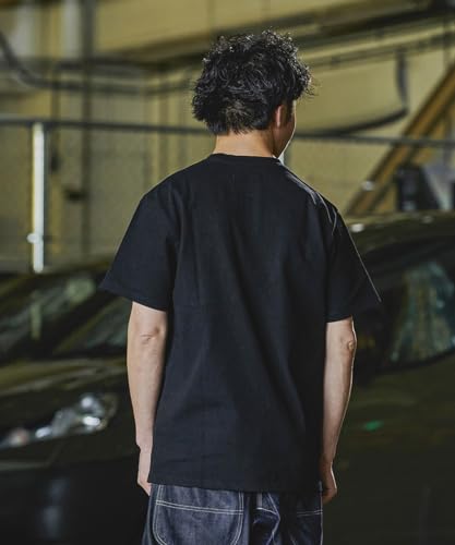 GORDON MILLER Men's Short Sleeve Solid Pocket T-Shirt, Size L, Black, 1750813