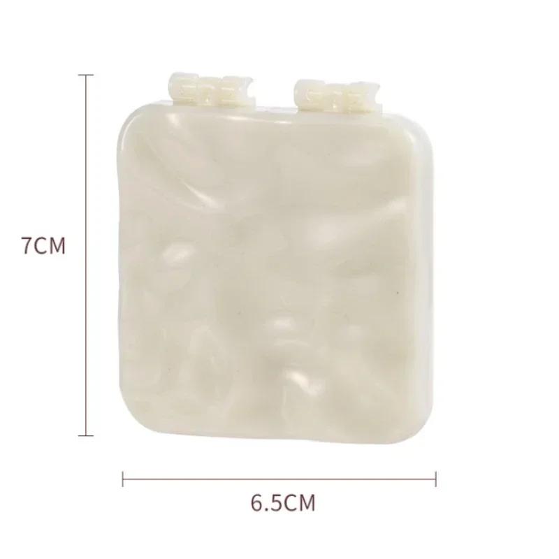 Foldable Plating Makeup Mirror Mini Square Makeup Vanity Portable Hand Mirrors Double-sided Compact Pocket Mirror