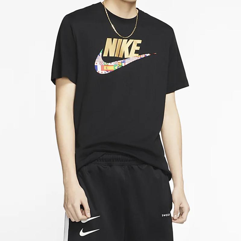 Nike Classic National Emblem Print Short Sleeve T-Shirt Men Tops Black CT6551-010