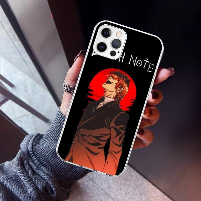 N-Note D-Death Yagami Light Phone Case For iPhone 17 Air 11 13 Mini 14 15 Plus 16 12 Pro Max 16E SE 7 8 Pattern Soft TPU Back Co